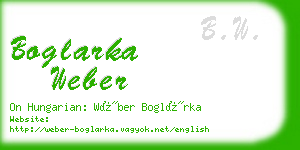 boglarka weber business card